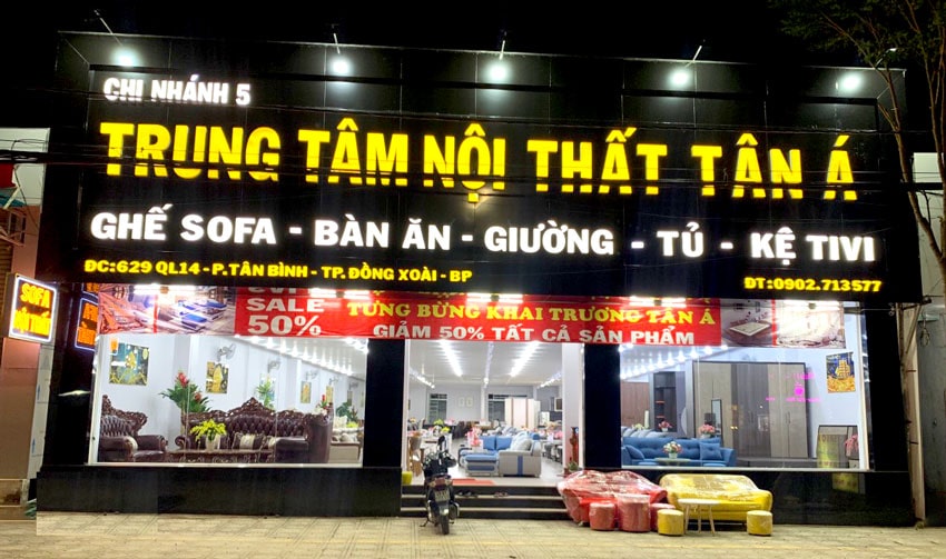 trung tâm nội thất tân á