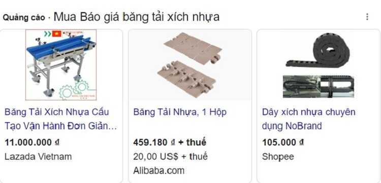 Báo giá băng tải xích nhựa