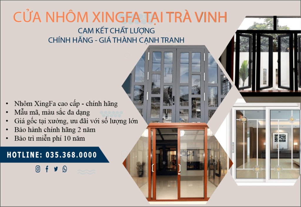 cửa nhôm xingfa Trà Vinh