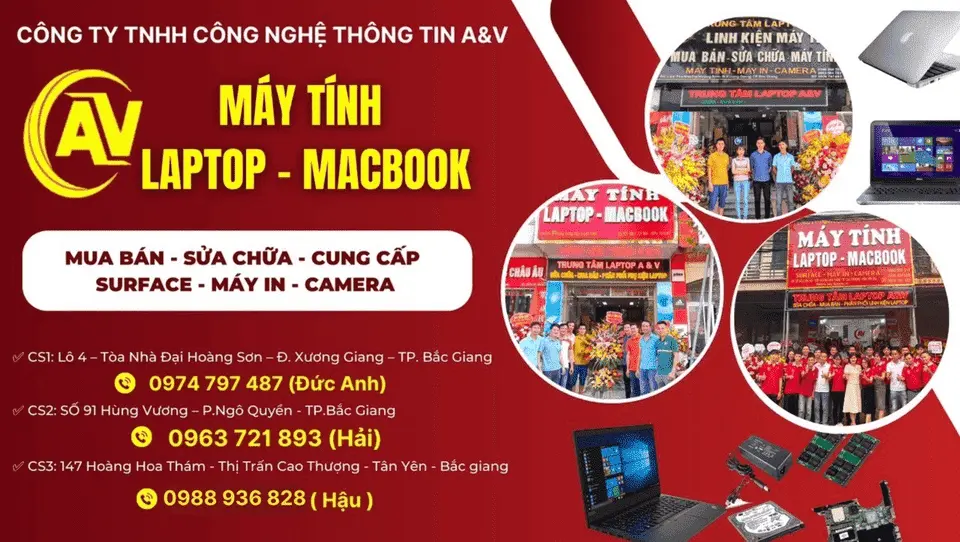 Top 12 Cửa Hàng Bán Laptop Cũ Bắc Giang Siêu Chất Lượng