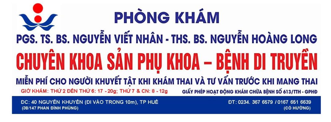phòng khám thai ở huế Phòng Khám Sản Phụ Khoa - Bệnh Di Truyền Nguyễn Khuyến