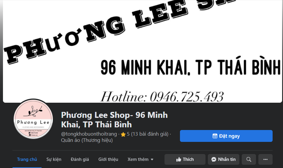 shop quần áo Thái Bình