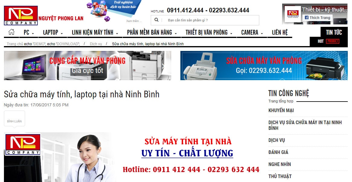 trung tâm sửa máy tính Nguyệt Phong Lan