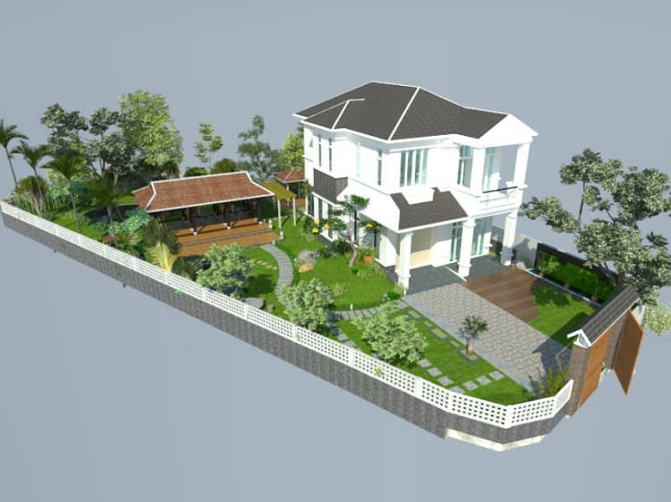 thiết kế sân vườn Bắc Ninh Công Ty Hiraki