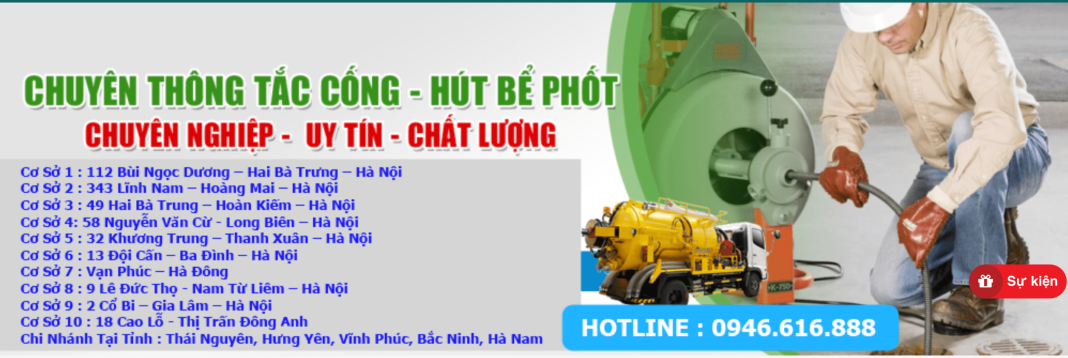 thông tắc cống tại Bắc Ninh thông tắc cống tại Bắc Ninh