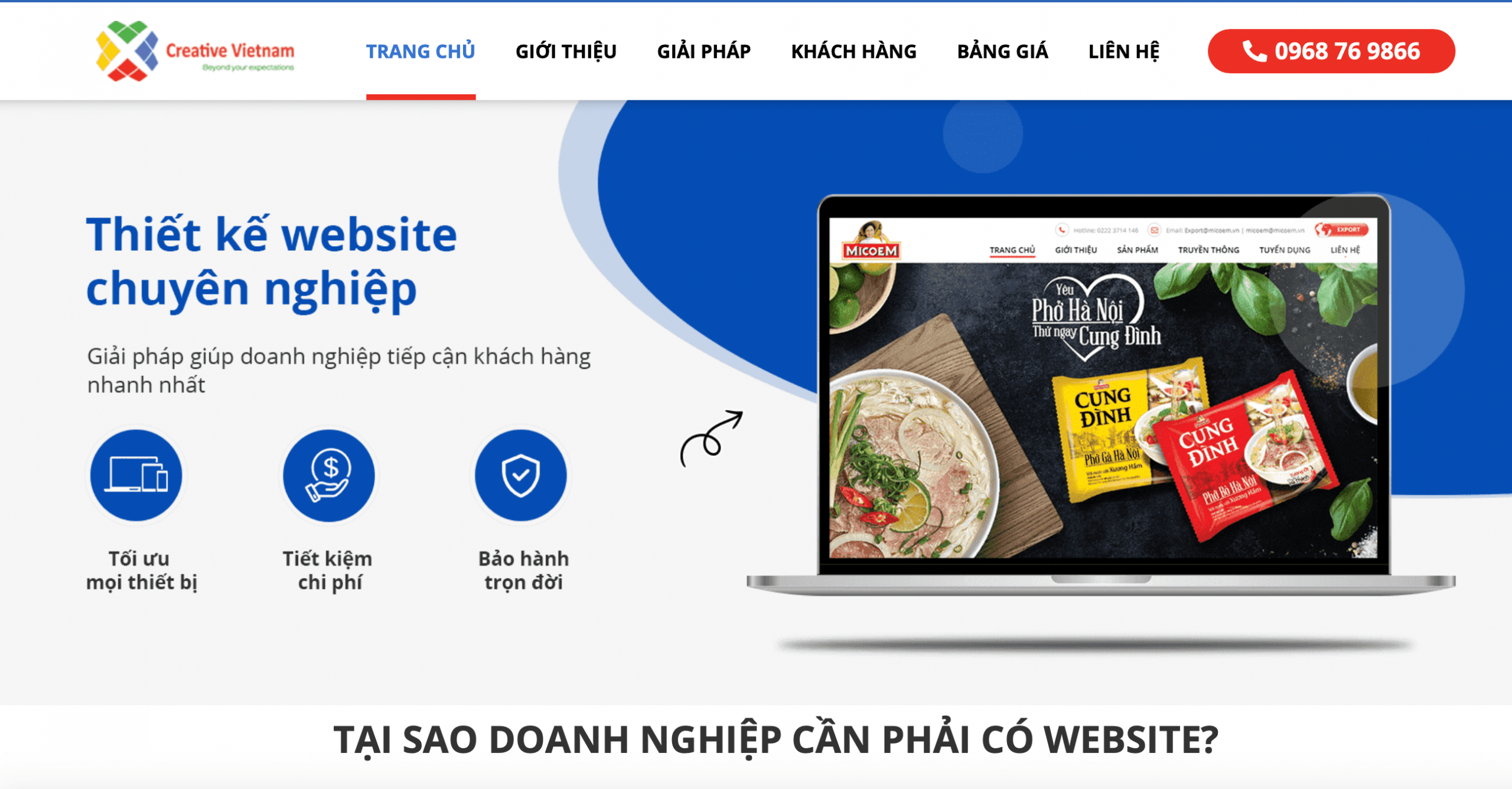 thiết kế web uy tín tại Hà Nội