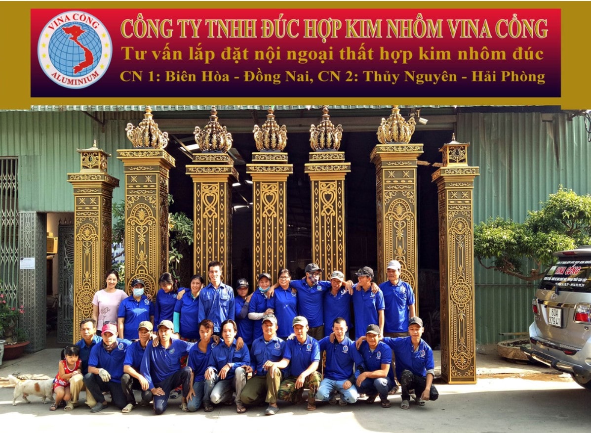 Thi công cổng nhôm