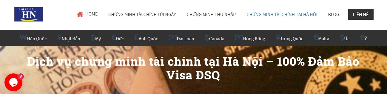 dịch vụ chứng minh tài chính Hà Nội