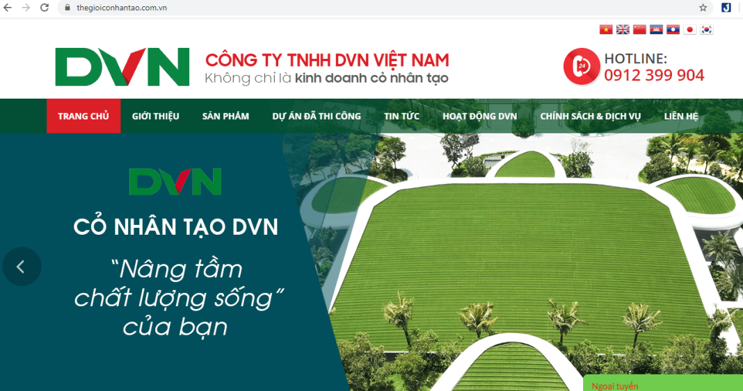 cỏ nhân tạo cỏ nhân tạo DVN Việt Nam