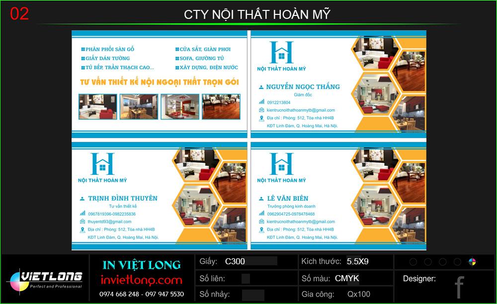 in card visit Hà Nội