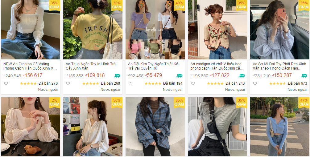 shop áo croptop đẹp