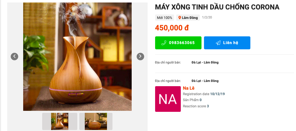 máy xông tinh dầu đà lạt