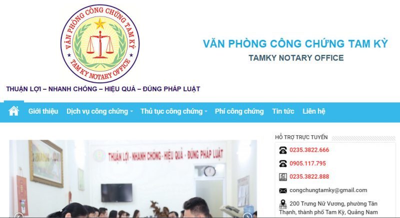 văn phòng công chứng Tam Kỳ