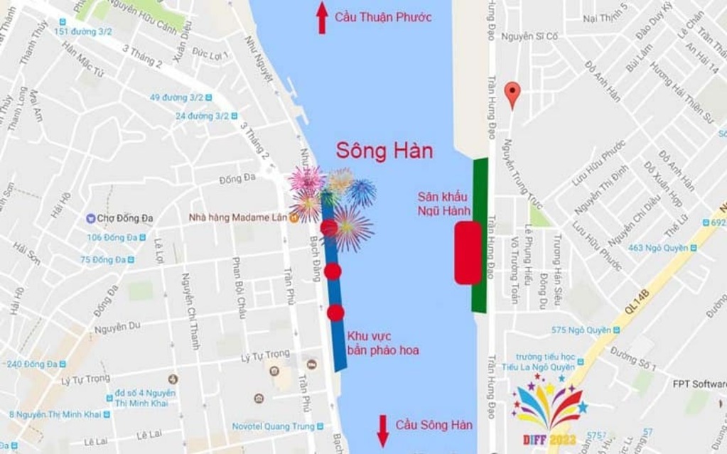 Vị trí bắn pháo hoa