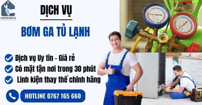 bơm ga tủ lạnh tphcm