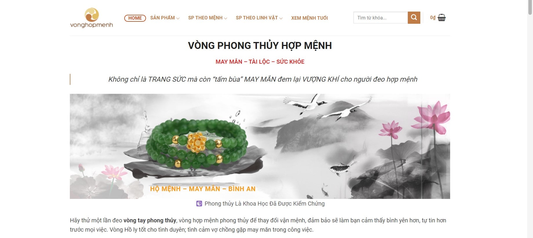 Cửa Hàng Vòng Hợp Mệnh