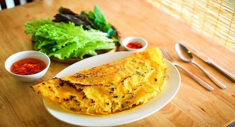 ăn vặt hội an Bánh Xèo Quán Giếng Bá Lễ