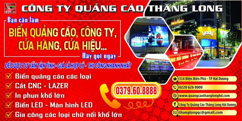 làm biển quảng cáo Hải Dương làm biển quảng cáo Hải Dương