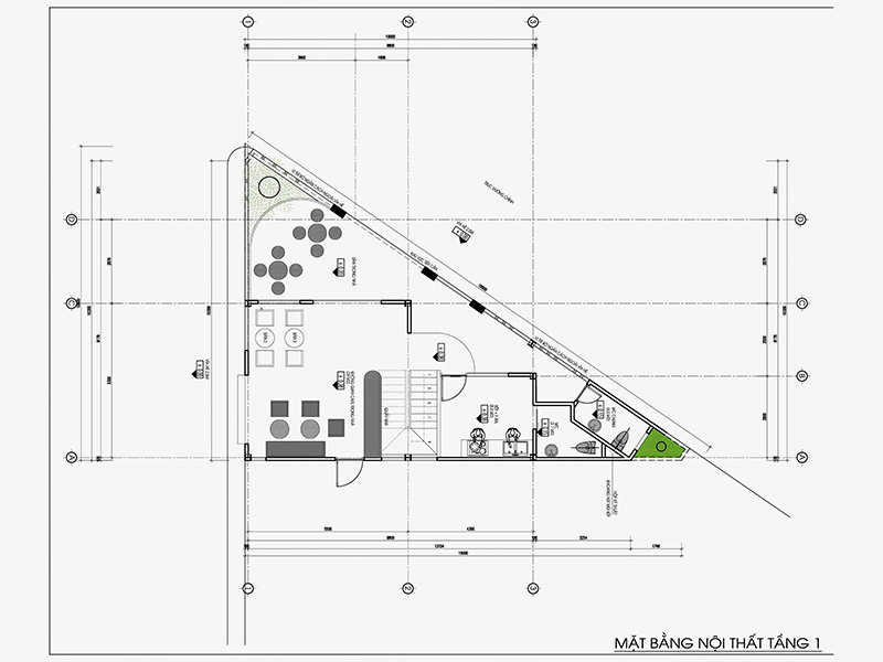 Mẫu bản vẽ nhà khung thép 2 tầng cho quán cà phê