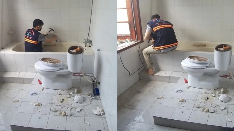 Các vị trí cần chống thấm trong nhà vệ sinh tầng 1
