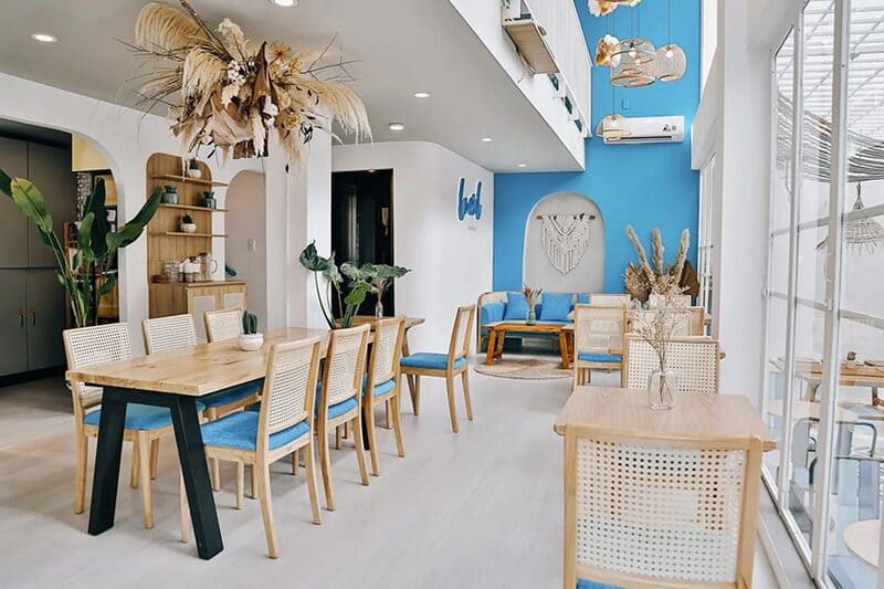 thiết kế quán cafe phong cách Địa Trung Hải