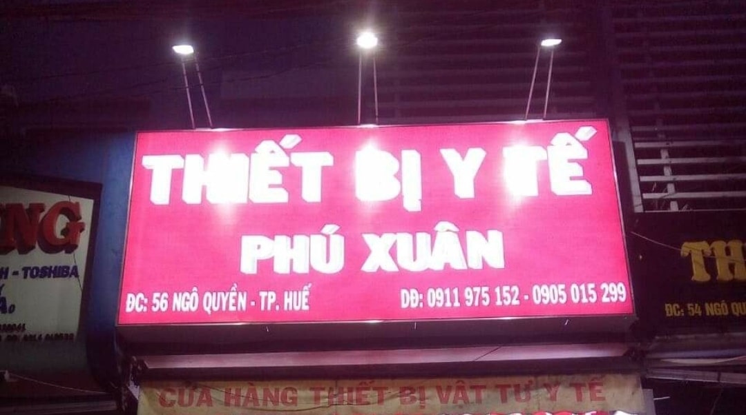 thiết bị y tế Huế cửa hàng y tế Phú Xuân