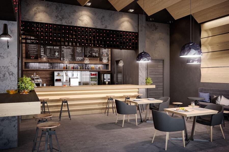 thiết kế quán cafe nhỏ 40m2