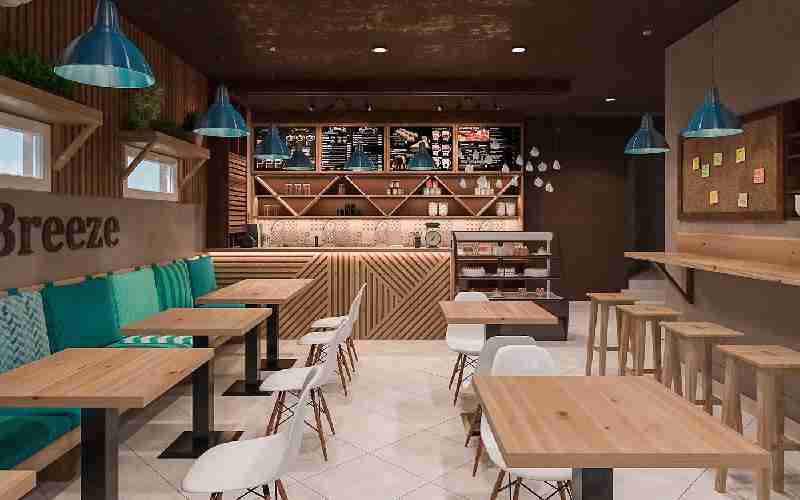 thiết kế quán cafe nhỏ 40m2