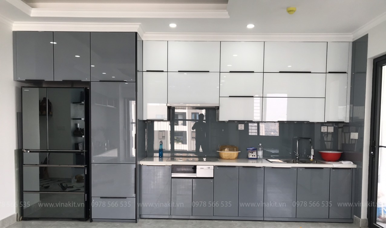 tủ bếp inox cánh kính hải phòng