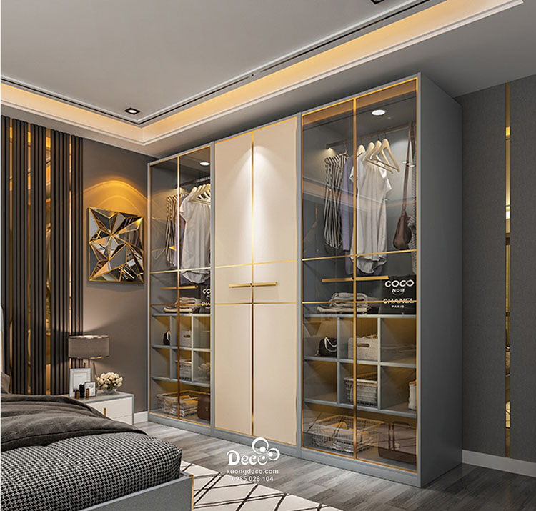 Tủ quần áo cánh kính Hà Nội Xưởng Nội Thất Decor