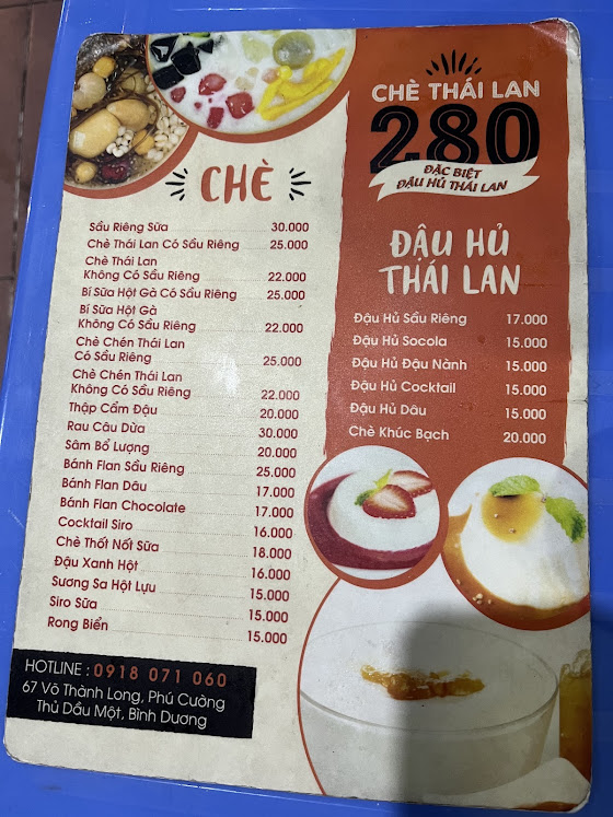 quán chè ngon bình dương