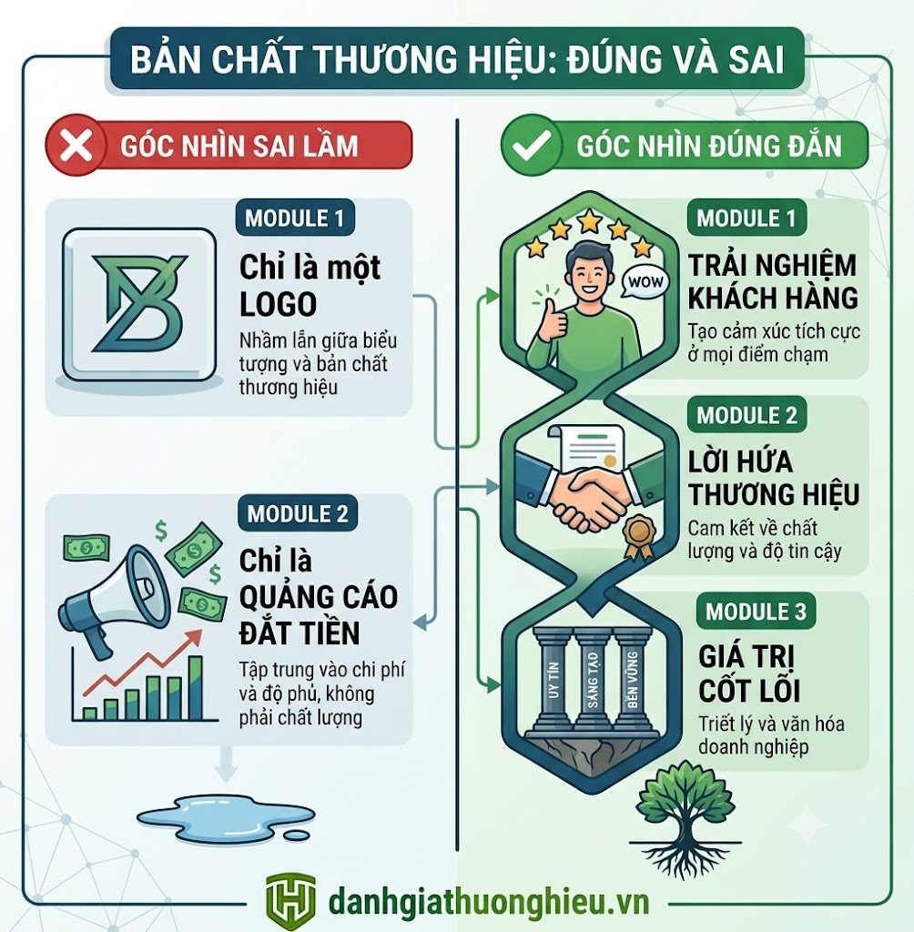 Thương hiệu không chỉ là Logo. Khám phá góc nhìn chuẩn xác để xây dựng giá trị doanh nghiệp bền vững.