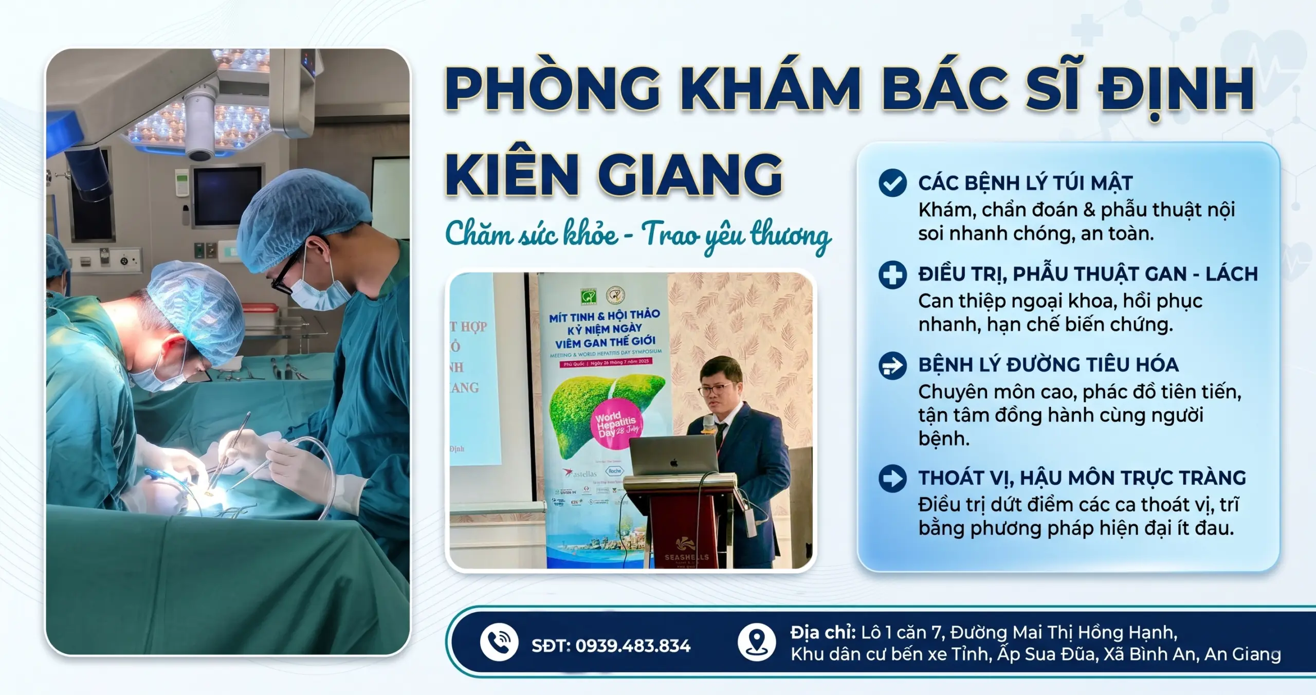 Phòng Khám Bác Sĩ Định Kiên Giang – Nơi "Chăm sức khỏe – Trao yêu thương"