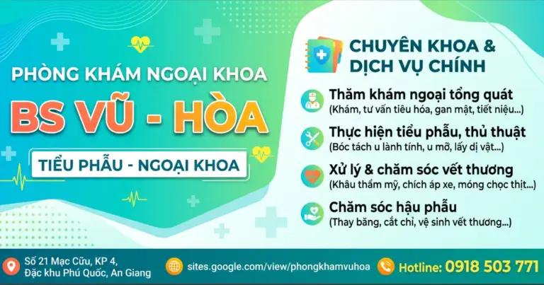 Phòng khám ngoại khoa BS Vũ – Hòa